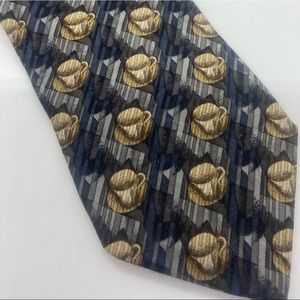 Ermenegildo Zegna Coffee Cup Pattern Men’s Tie